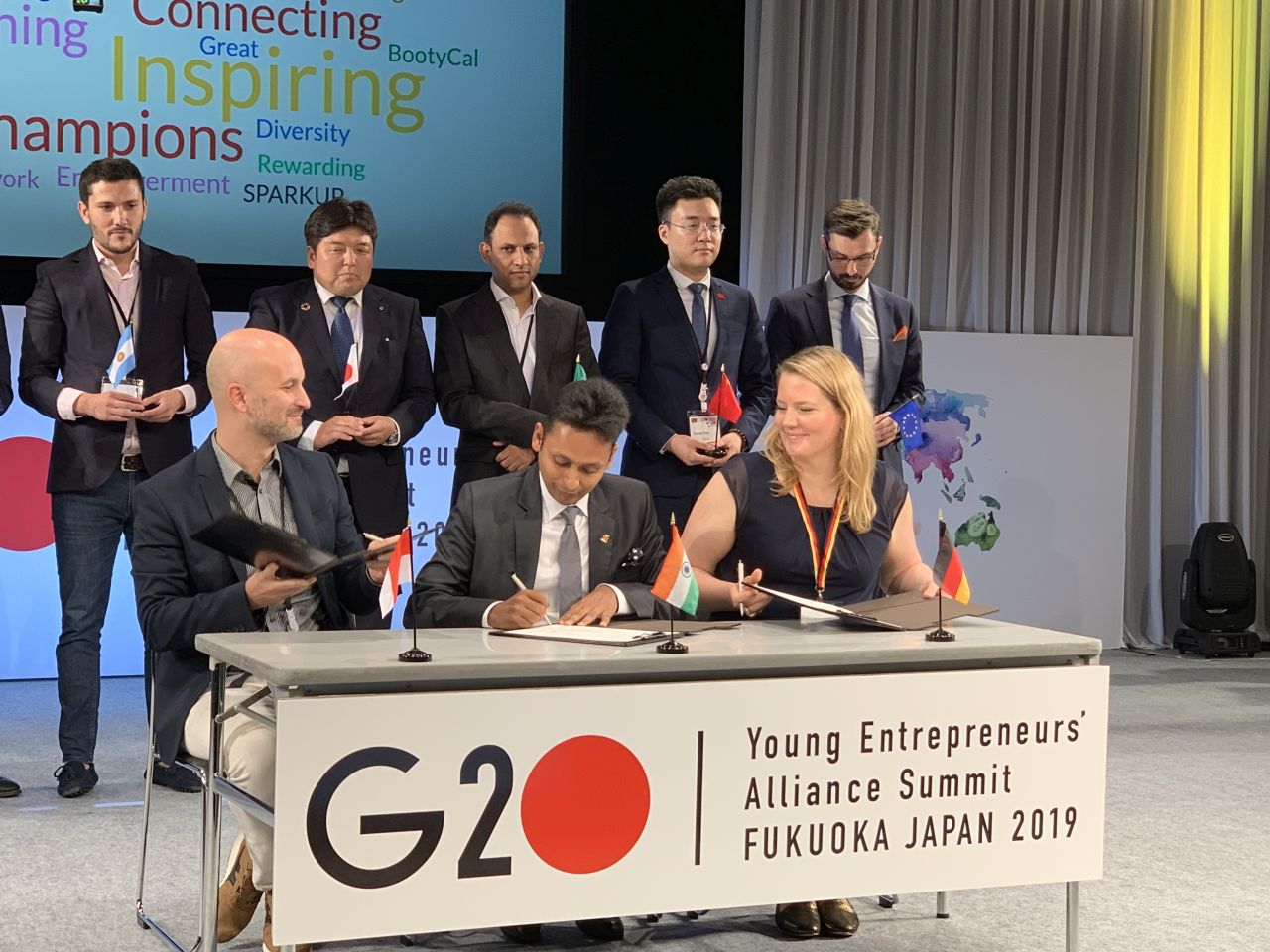 Unterzeichnung des G20 YEA Communiqués in Japan im Mai 2019